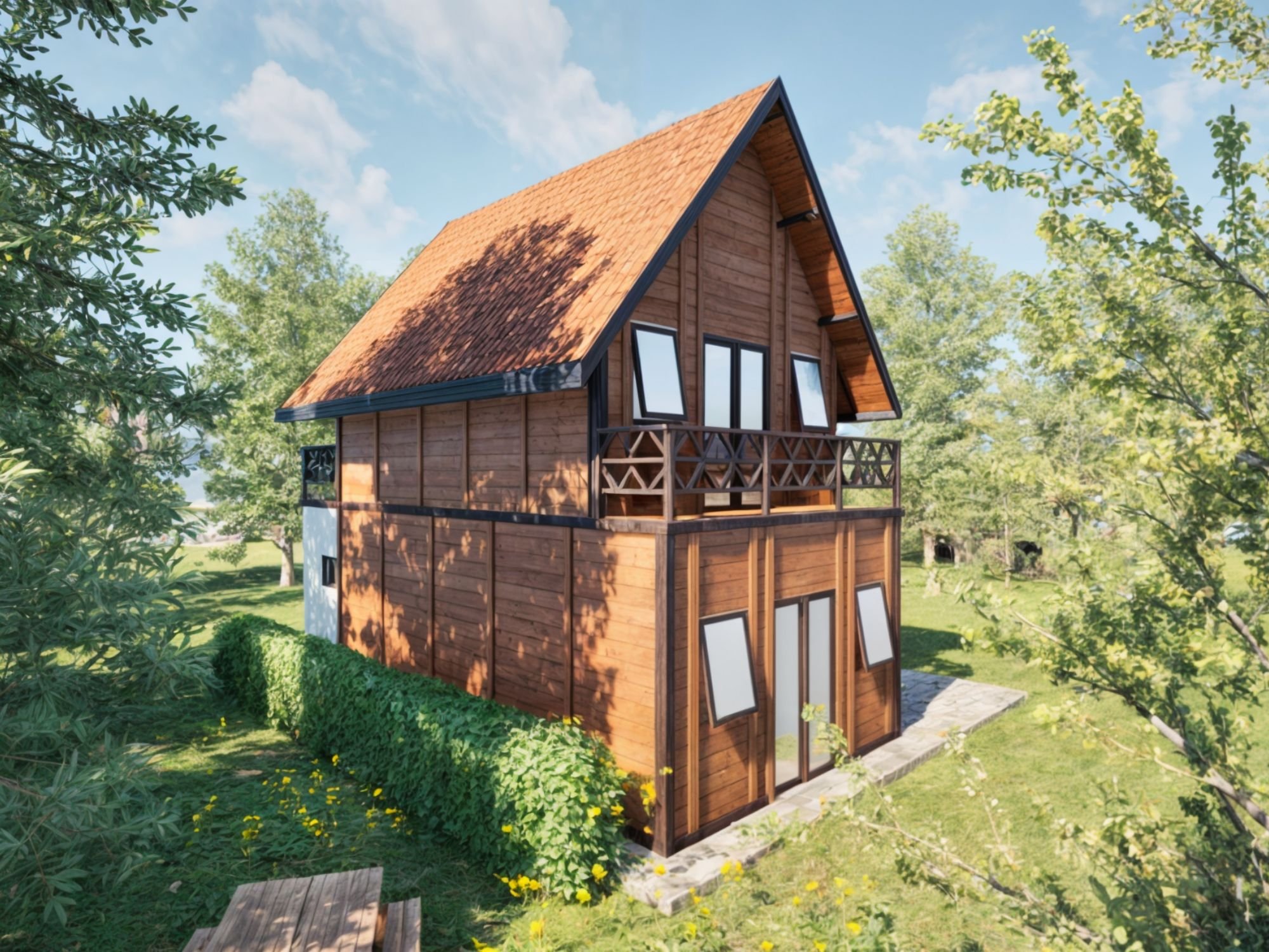 Resid&ecirc;ncia Alta Vista - Vista Lateral