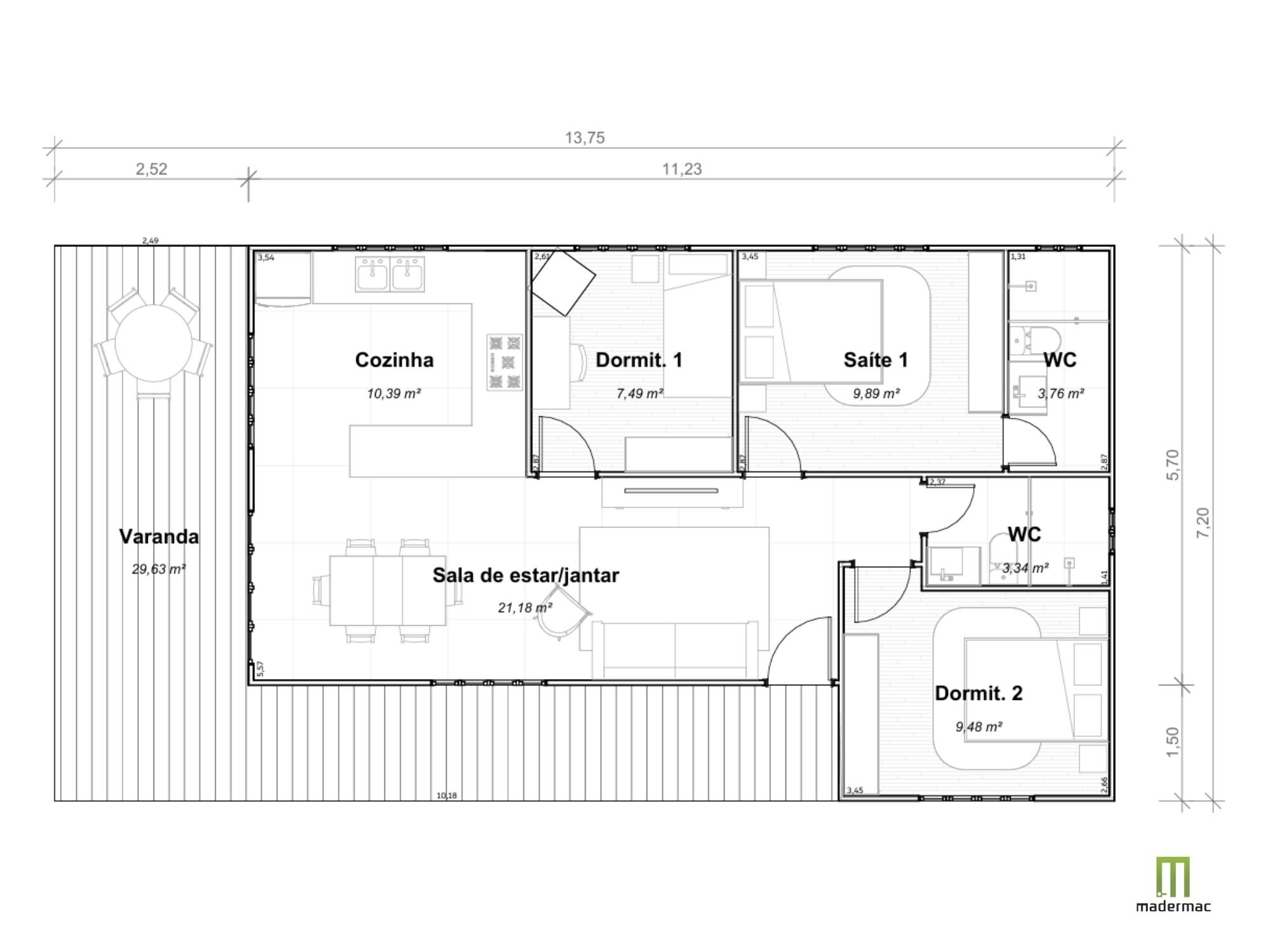 Residência Atenas - Planta Baixa