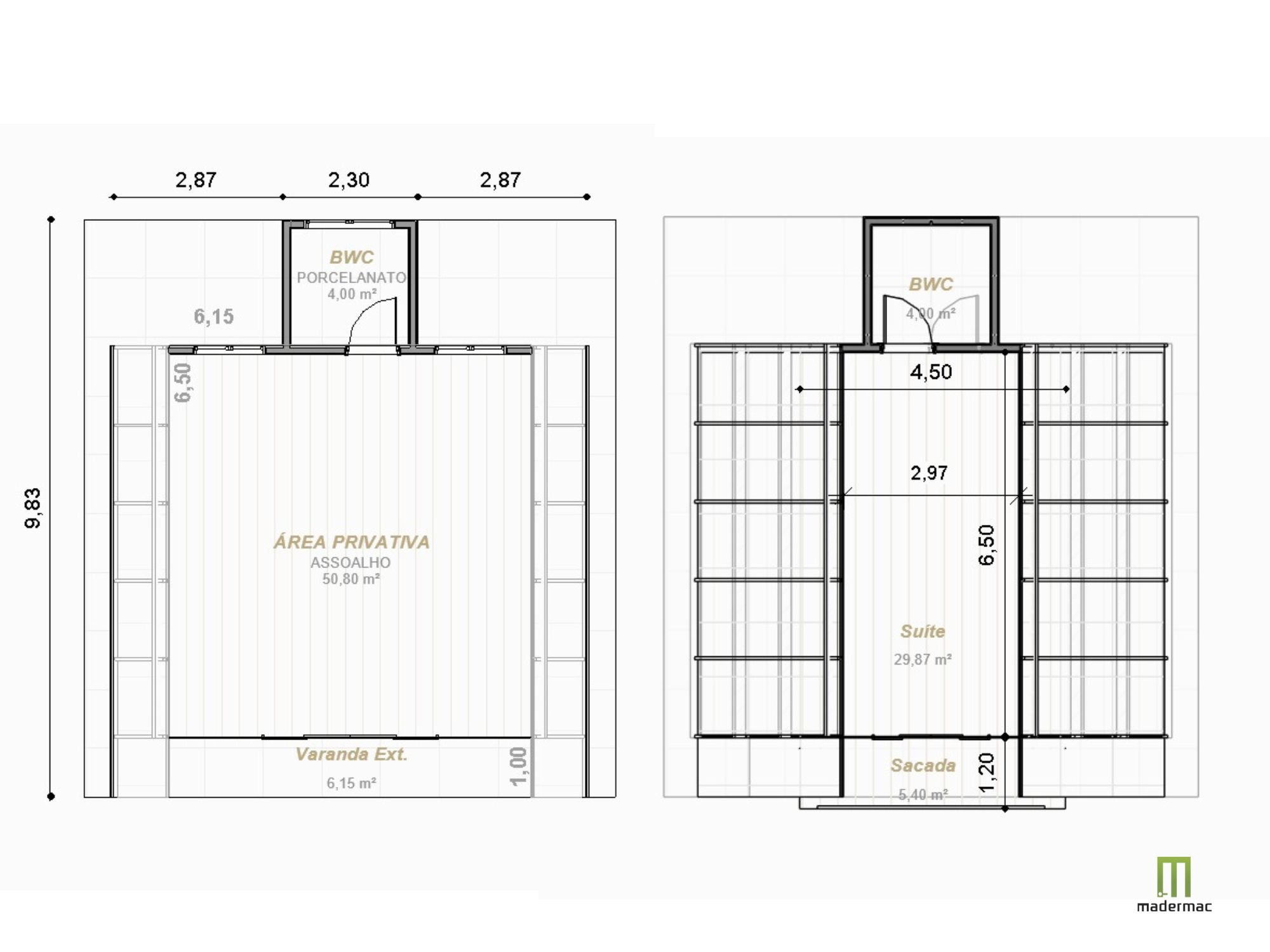 Chalé Vale - Planta Baixa